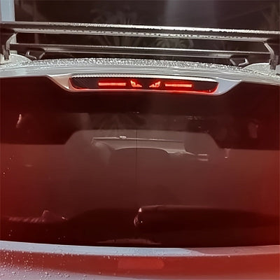 Calcomanías para luces de freno con estilo, alta visibilidad, aspecto de fibra de carbono, material PET duradero, adhesivas para mayor seguridad y estilo personalizado del vehículo, calcomanías para frenos