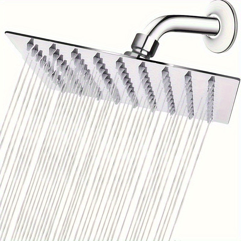 Juego de Ducha de Acero Inoxidable con Barra Larga - Rociado de Lujo a Presión Alta para una Experiencia Imparable, Diseño Cuadrado y Ahorro de Agua, Mejora Estilosa para tu Baño