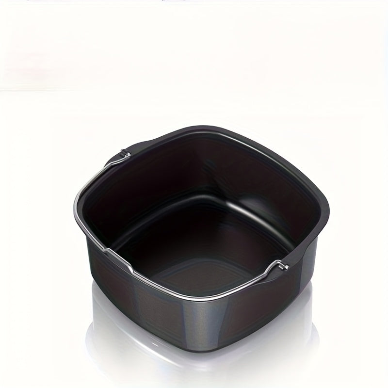 Molde de pastel redondo de metal con tapa - Molde de hornear antiadherente y resistente al calor para pasteles, muffins y pasteles redondos perfectos - Accesorios de freidora de aire duraderos para hornear en casa