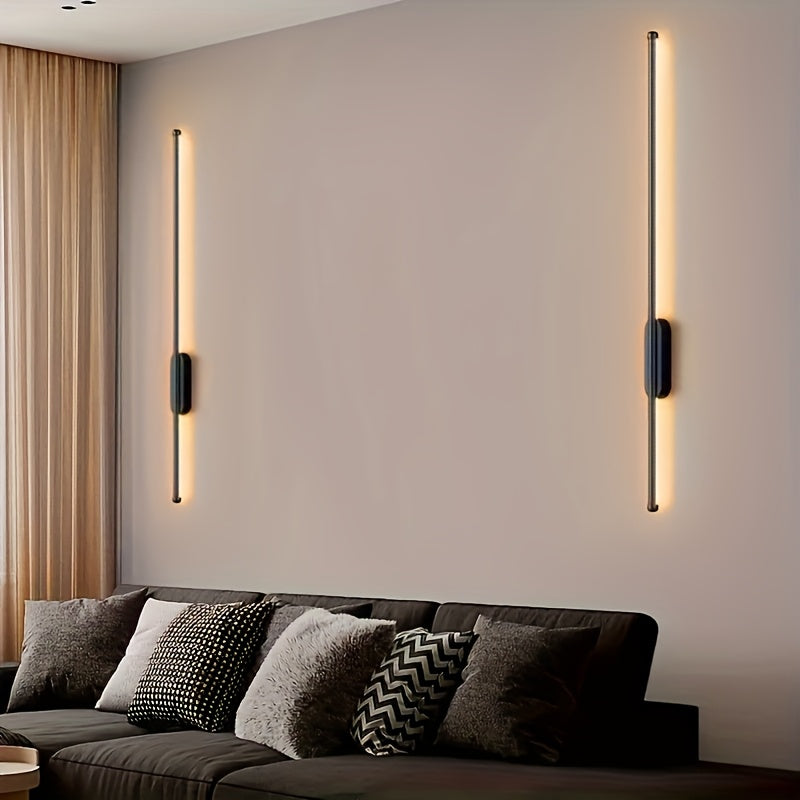 2 luces LED modernas para pared - semiempotradas, 3 opciones de color, eficientes energéticamente, diseño elegante, incluye kit de instalación para sala, área de trabajo, dormitorio, cocina, pasillo y entrada