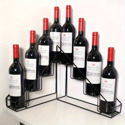 Soporte duradero y espaciador, ideal para exhibir botellas de bebidas rojas, jarabes y mezcladores, perfecto para uso doméstico y de entretenimiento, solución de almacenamiento moderna | Soporte de fundición duradera | Almacenamiento espaciador