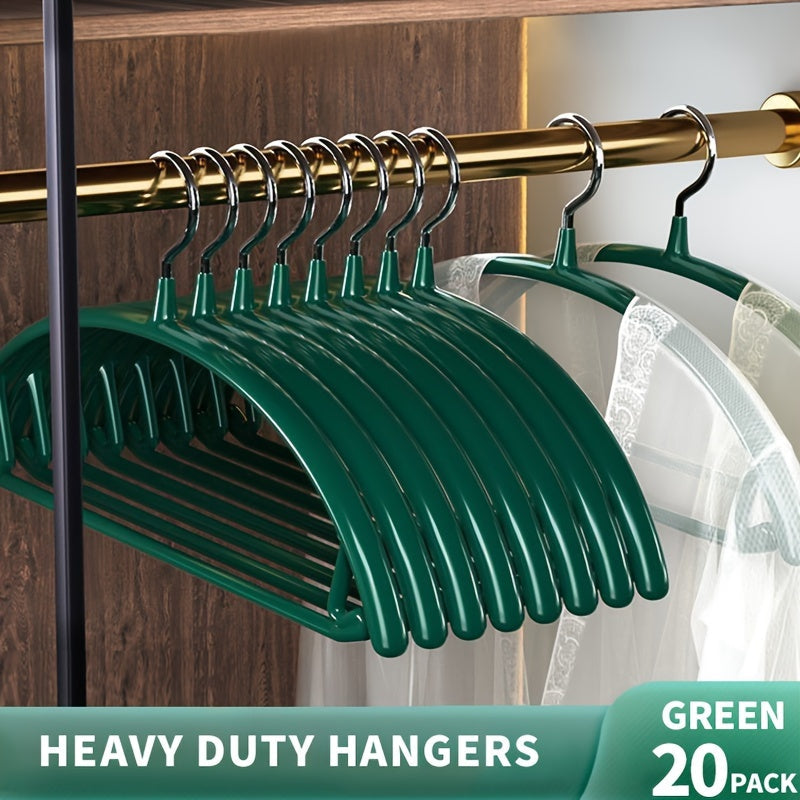 20/10 uds Perchas de metal para ropa, Percheros sin rastro, Perchas resistentes para abrigos de alta resistencia, Perchas para el hogar Almacenamiento y organización de secado de ropa para dormitorio, baño, hogar