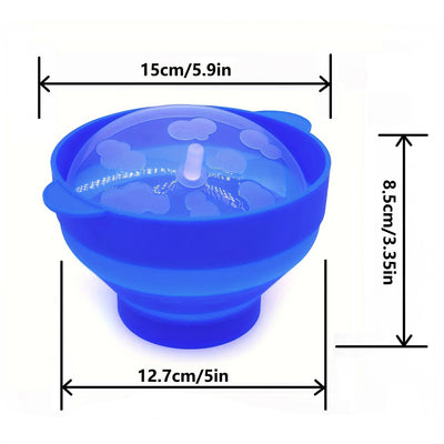 Máquina para hacer palomitas de maíz para microondas de tamaño pequeño, máquina para hacer palomitas de maíz de silicona, recipiente plegable sin BPA y apto para lavavajillas, cubo de palomitas de maíz adecuado para uso de una persona