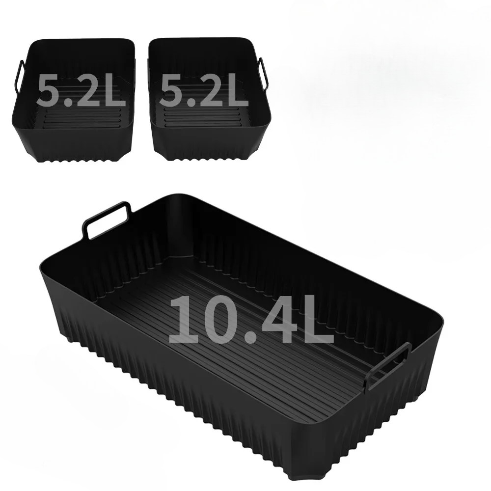 3 bandas para freír, adecuadas para Ninja AF500, bandeja de cestilla reutilizable para horno, bandeja de horno de silicona antiadherente