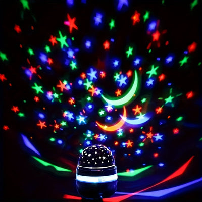 Proyector de Luz Nocturna Cielo Estrellado - Alimentación USB, rotación automática para dormitorios, salas de juegos, cine en casa y decoración de techos - ideal para Navidad, Halloween, bodas y camping, decoración navideña
