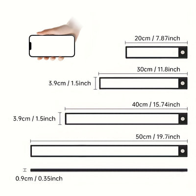 2 Pack Aiwellkay Iluminación de Escenario, Luz LED Delgada Tricolor con Sensor de Movimiento Inteligente, Soporte Magnético Recargable para Instrumentos
