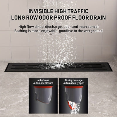 1pc Desagüe de Ducha Resistente para Uso Comercial y Residencial - Cubierta Ancha, Apertura Automática Antiatascos, Construcción en Hierro Fundido a Prueba de Olores - Para Hogar, Hotel, Spa - Fácil Limpieza, Diseño Minimalista, Alta Calidad, Mantenimien