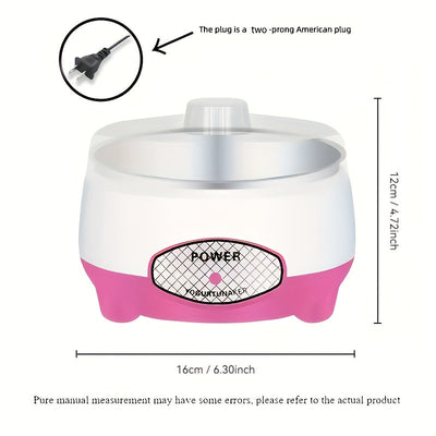 Fabricante de yogur compacto DLY con olla interior de acero inoxidable - Sin batería, enchufe estándar de EE. UU., Ideal para yogur casero y natto, 110V, capacidad de 1,5L, máquina para hacer yogur | Electrodoméstico compacto de cocina | Olla de acero in