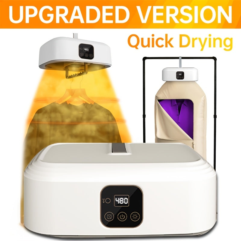 Secador portátil con función de temporizador - Solución compacta y conveniente para secar ropa delicada y pequeñas prendas en apartamentos, dormitorios y RVs - Secador rápido y fácil de usar con bolsa de secado para ropa delicada y pequeñas prendas, form
