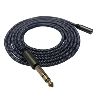 Cable de audio de 6.5mm a 3.5mm, para uso profesional y hogareño, compatible con diferentes altavoces, instrumentos y dispositivos de grabación - Conector redondo flexible, macho a hembra, Cat5e, para configuración de estudio | Cable de audio versátil |