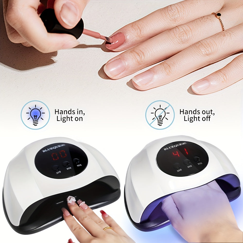 Lámpara de uñas Limegirl, 8W/24W, luz profesional para esmalte de gel con cable USB, sin fragancia, secador de uñas alimentado por USB para uso en casa y salón, juego de herramientas para arte de uñas, lámpara de uñas | Arte de uñas minimalista | Lámpara