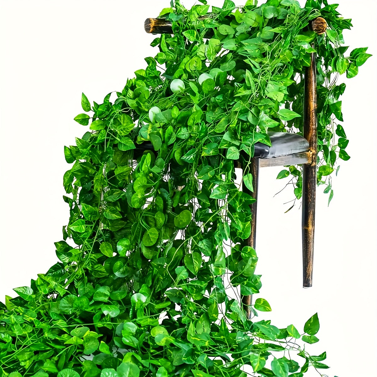 12 piezas de supergrandes y extra largas de 72 hojas de tiras de vino - Arco floral elegante blanco y verde para bodas, aniversarios y decoración al aire libre, perfecto para decoración de lobby de hotel, patio y decoración de salón, decoración de bodas