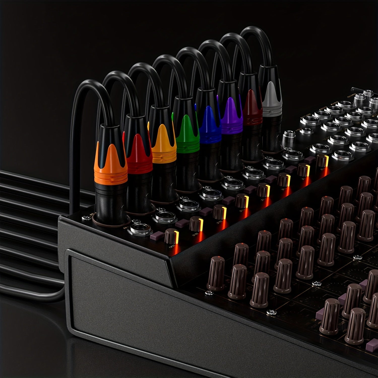 10-Pack 182.88cm Cables de micrófono XLR, 3-Pin Equilibrado Cordón de altavoz, Macho a Hembra, Forma Redonda, Multi-Color Cable de Micrófono para Estación de Radio, Podcast, Sistemas DMX - No requiere Batería