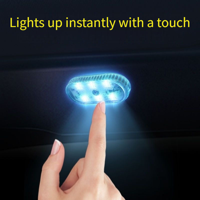 Luces de Ambiente Interiores para Coche con Carga Táctil y Luz de Lectura LED sin Cableado, Luces Decorativas Coloridas para la Suela del Pie Adecuadas para Autos, Camiones, Furgonetas, Baterías de Polímero de Litio, Voltaje de Trabajo ≤36V