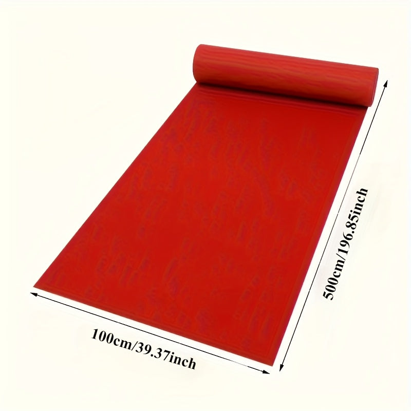 Alfombra desechable de lujo, 1 pieza, ancho 1/1.2 m, color rojo, gruesa, lavable, tela no tejida, ideal para bodas, fiestas, cumpleaños y ceremonias de graduación, decoración elegante para eventos, regalo perfecto para Navidad, alfombra duradera