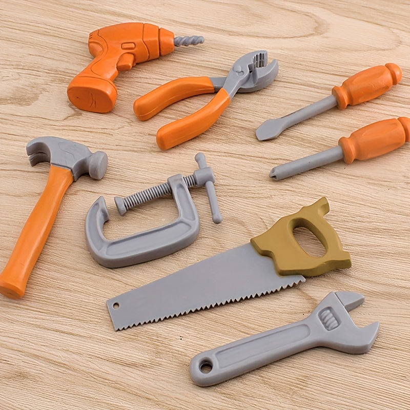 Juego de Herramientas en Miniatura de 8 Piezas para Manualidades DIY - Incluye Taladro, Martillo, Destornillador, Llave, Alicates y Sierra - Perfecto para Modelismo, Artesanías y Proyectos Creativos - Decoración Versátil para Interiores/Exteriores