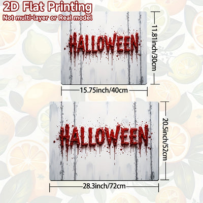 1pc Protector de Estufa para Halloween - Decoración Espeluznante con Salpicaduras de Sangre Roja, Compatible con Estufas de Gas/Eléctricas, Lavadora y Secadora - Alfombrilla Duradera para Fiestas de Halloween (100% Poliéster), Accesorio Festivo, Temática