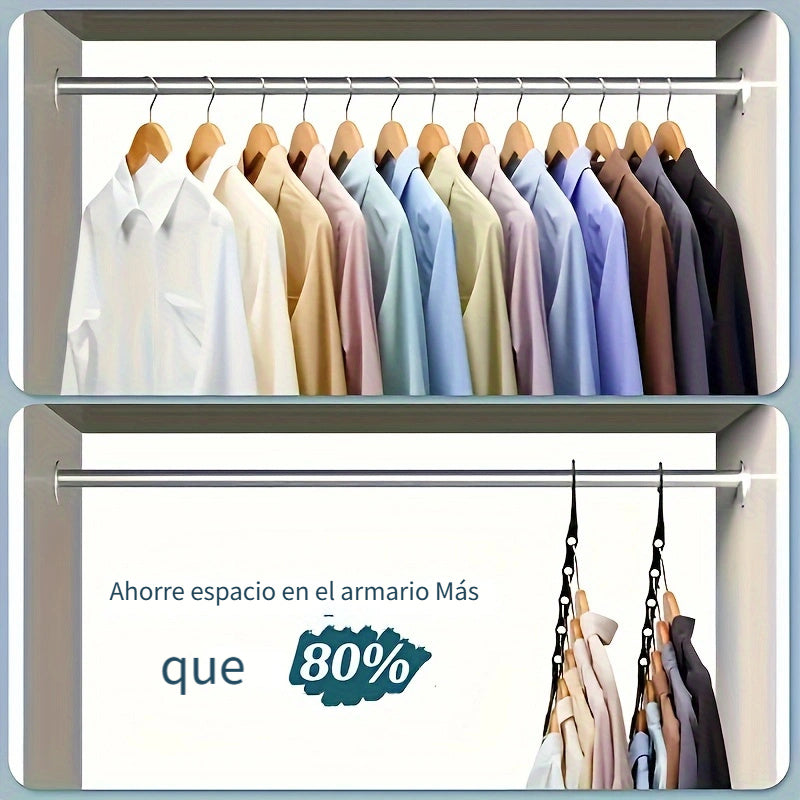 5/10 piezas Perchas de plástico plegables giratorias, Perchas multifuncionales de cinco orificios que ahorran espacio, Perchas maravillosas, Organizador de armario para decoración de dormitorio, Rejillas de secado