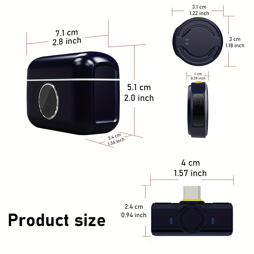Sistema profesional de micrófono de solapa inalámbrico con reducción de ruido, receptor USB-C, ideal para grabación de video, entrevistas y reuniones | Cancelación de ruido de alta calidad, sistema de audio inalámbrico