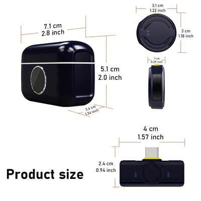 Sistema profesional de micrófono de solapa inalámbrico con reducción de ruido, receptor USB-C, ideal para grabación de video, entrevistas y reuniones | Cancelación de ruido de alta calidad, sistema de audio inalámbrico