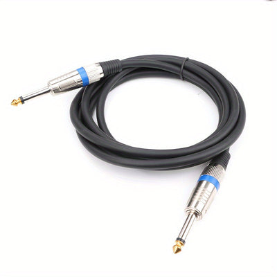 Cable de audio profesional i-zclive Mono 6.35mm a 6.35mm, doble capa blindada de cobre libre de oxígeno, carcasa de aleación de zinc, conectores bañados en oro, conector redondo macho a macho de 1/4" TS para guitarra eléctrica, bajo, altavoces - Cable Et