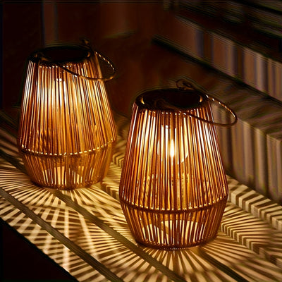 Lámparas solares para exteriores con brillo cálido - Luces de patio de jardín duraderas de plástico para barbacoa, césped y decoración de patio, instalación fácil con tiras adhesivas, decoración de patio al aire libre, iluminación de césped, iluminación