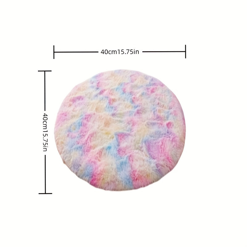 Alfombra mullida de pelo largo para dormitorio, alfombra suave de peluche arcoíris para sala, alfombra interior arcoíris, alfombra ultra suave de peluche, alfombra teñida al anudar para dormitorio y sala, decoración para el hogar
