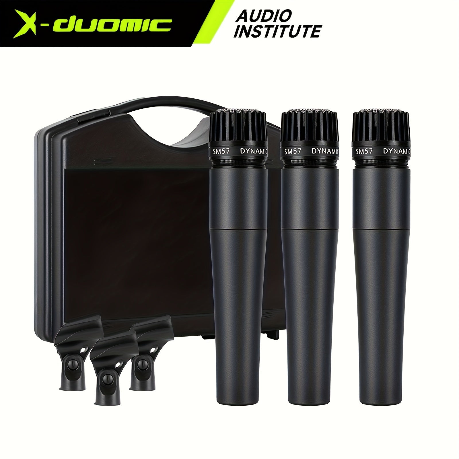 Set de 3 micrófonos dinámicos profesionales X-Duomic SM57