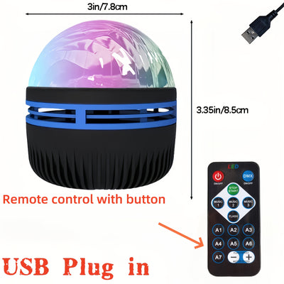 1pc Lámpara Proyector de Luces del Norte con Control Remoto - Aurora Boreal, Luz LED USB con 7 Modos para Dormitorio, Sala o Camping - Regalo Perfecto de San Valentín para Parejas (Efecto Auroras Boreales), Iluminación Ambiental, Diseño Elegante, Alta Ca