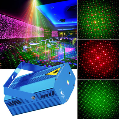2 luces láser, control de iluminación por sonido, efecto estrellas, haz de línea, luz para fiestas, discoteca, karaoke, ideal para iluminación de interiores, habitación, sala, bandas