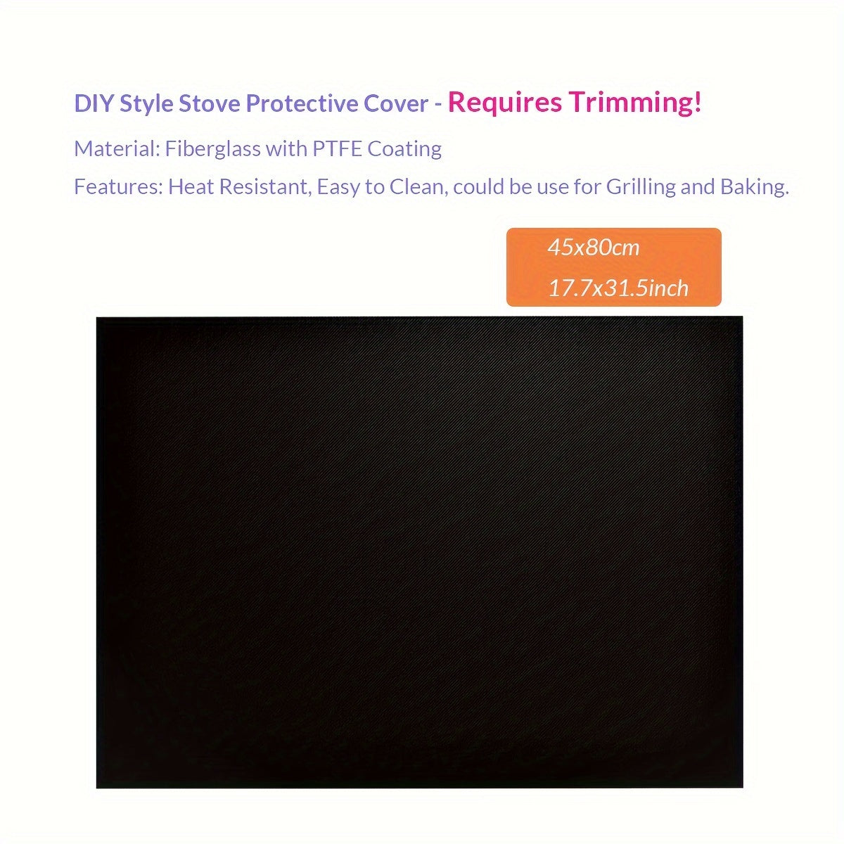 Alfombrilla de Parrilla de Teflón Extra Grande - Resistente al Calor, Fácil de Limpiar, Tela de PTFE para BBQ, Revestimiento de Horno y Bandeja para Hornear - Protector de Estufa de Gas DIY Cortable a Medida - 3 Tamaños Disponibles