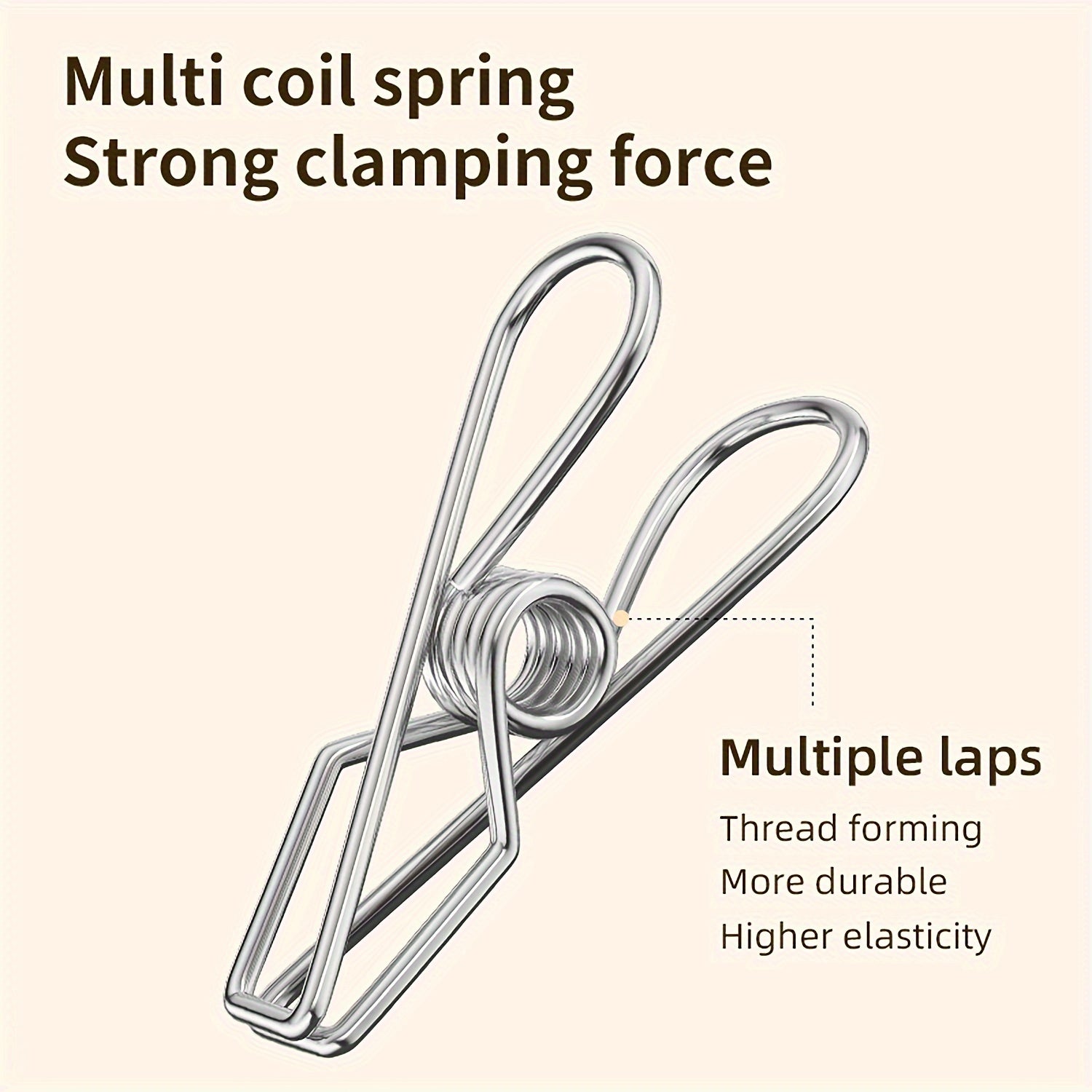 1pc Estante de Secado de Calcetines de Acero Inoxidable con Múltiples Clips - Gancho Giratorio a Prueba de Viento, Perfecto para Calcetines, Sujetadores y Ropa Interior - Accesorio Esencial para la Lavandería