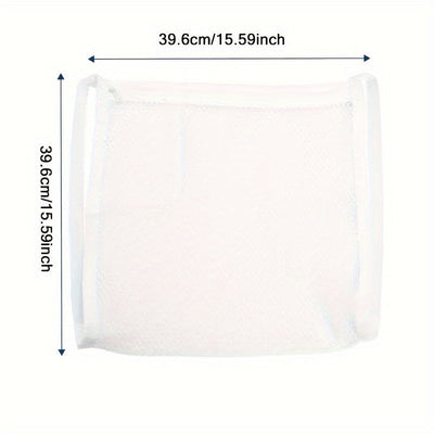 Bolsa para secadora, 1 unidad, con correas elásticas y cierre de cremallera, malla para lavar zapatos y ropa, diseño rectangular de poliéster resistente, compatible con secadoras estándar, evita deformaciones y mantiene la forma, funda protectora para se