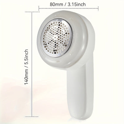 Depiladora de pelusas eléctrica recargable USB - Portátil, fácil de usar para eliminar pelusas de la ropa, batería de litio de 500mAh, color blanco con detalles rosados, herramienta para cuidado de telas | Depiladora ergonómica | Operación sencilla