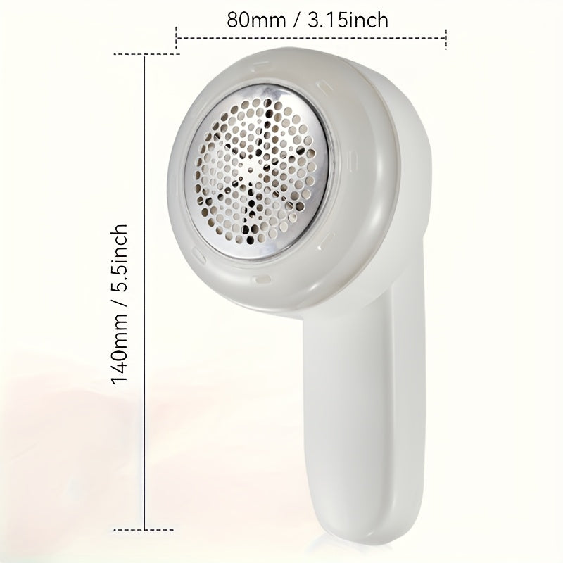 Depiladora de pelusas eléctrica recargable USB - Portátil, fácil de usar para eliminar pelusas de la ropa, batería de litio de 500mAh, color blanco con detalles rosados, herramienta para cuidado de telas | Depiladora ergonómica | Operación sencilla