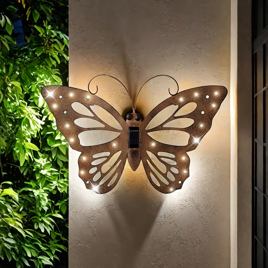 1pc/2pcs Luces Solares, Mariposas Colgantes Vintage, Luces Decorativas IP44 para Exteriores, Jardín Patio Césped, Iluminación Ambiental para Halloween Navidad San Valentín Bodas Cumpleaños, Regalo para Familia y Amigos