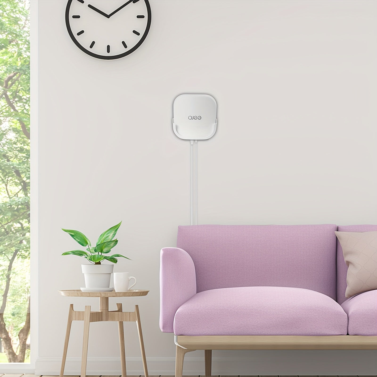 Soporte de Pared para Router eero 7 WiFi 6/7 Dual-Band, Instalación Adhesiva + Sin Taladro con Agujeros para Tornillos