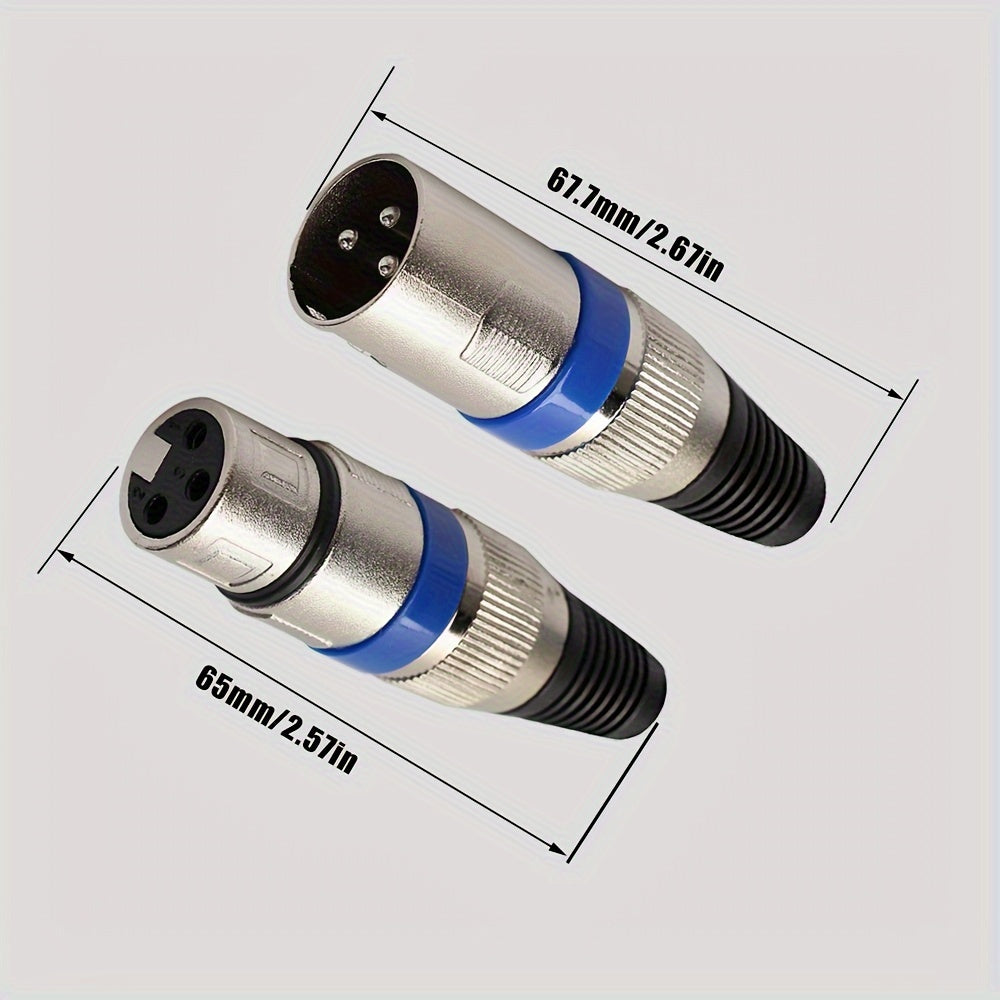 Conectores XLR de 3 pines JYFT, macho a hembra para micrófono de audio, enchufe DMX, compatible con ATX de 20 pines redondo, cable Ethernet categoría 8, sin batería requerida