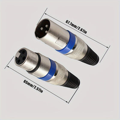 Conectores XLR de 3 pines JYFT, macho a hembra para micrófono de audio, enchufe DMX, compatible con ATX de 20 pines redondo, cable Ethernet categoría 8, sin batería requerida