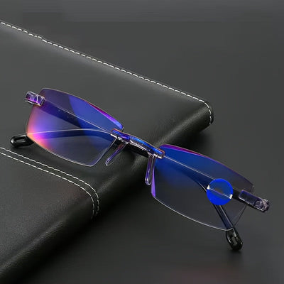 Gafas Anti-Luz Azul de Moda, Gafas Sin Marco Modernas para Computadora, Modelo Único para Hombres y Mujeres con Visión Clara