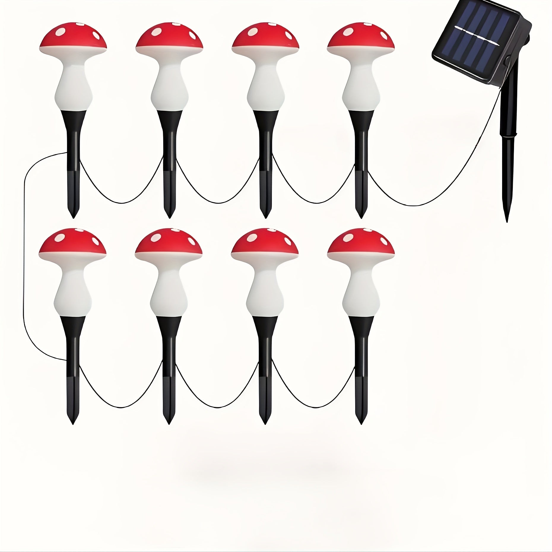 Luces Solares de Hongos - Decoración para Jardín Exterior con 8/12/20 Hongos, Iluminación Solar de 8 Modos para Césped, Fiestas y Campamentos, Ideal para Exteriores y Caravanas