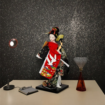 Escultura de muñeca samurái japonesa artesanal - Armadura y atuendo tradicionales, figurina de resina de fantasía para el hogar, bar o estudio - Uso interior/exterior, no se requiere electricidad, decoración de bar, arte cultural, artesanía detallada