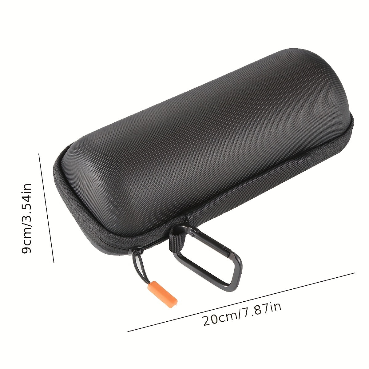 Estuche para altavoz Flip 3/4/5/6, resistente al agua, de EVA, portátil, con cierre de cremallera seguro y asa, imitación cuero, fácil de limpiar, negro (solo estuche)