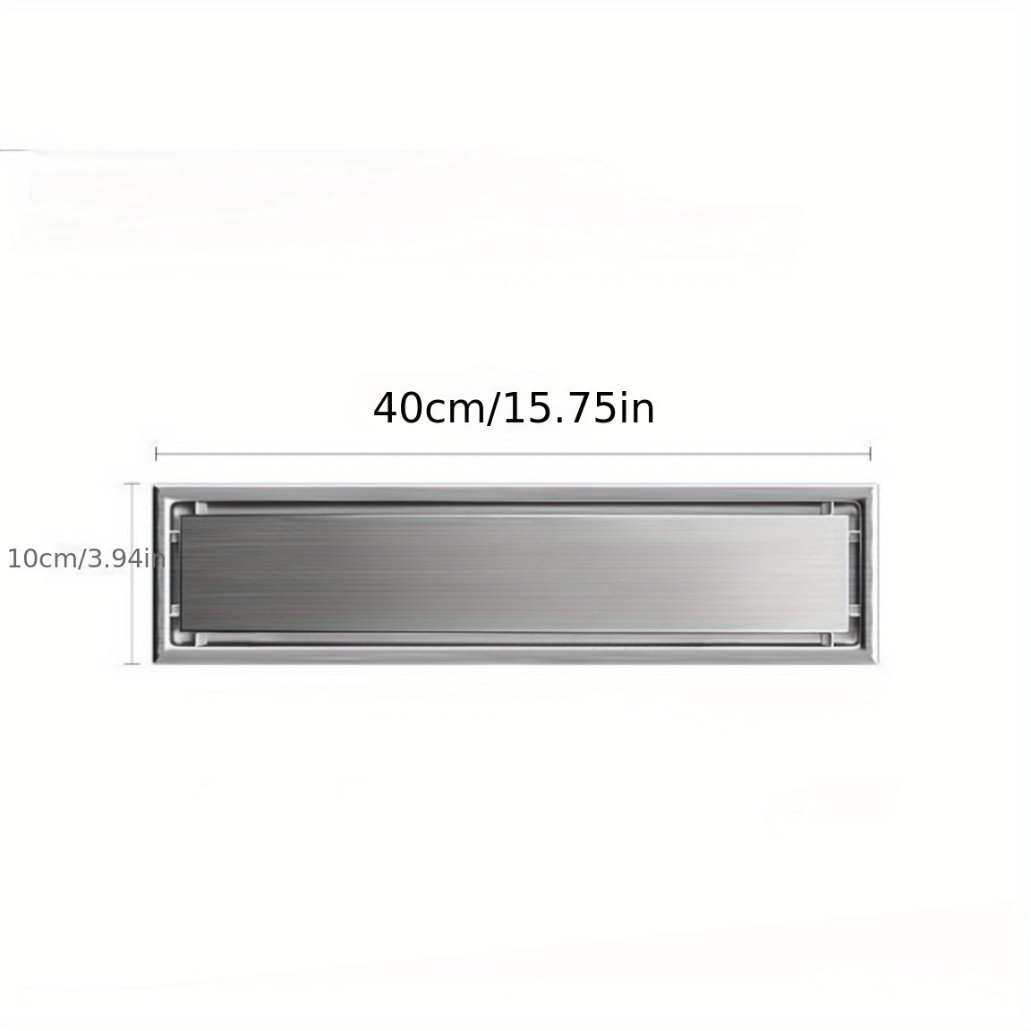 Desagüe de piso de acero inoxidable invisible - Resiste olores, desagüe rectangular de ducha con superficie lisa, ideal para suelos de baño y ducha, desagüe de ducha, accesorio de baño moderno, característica duradera de baño.