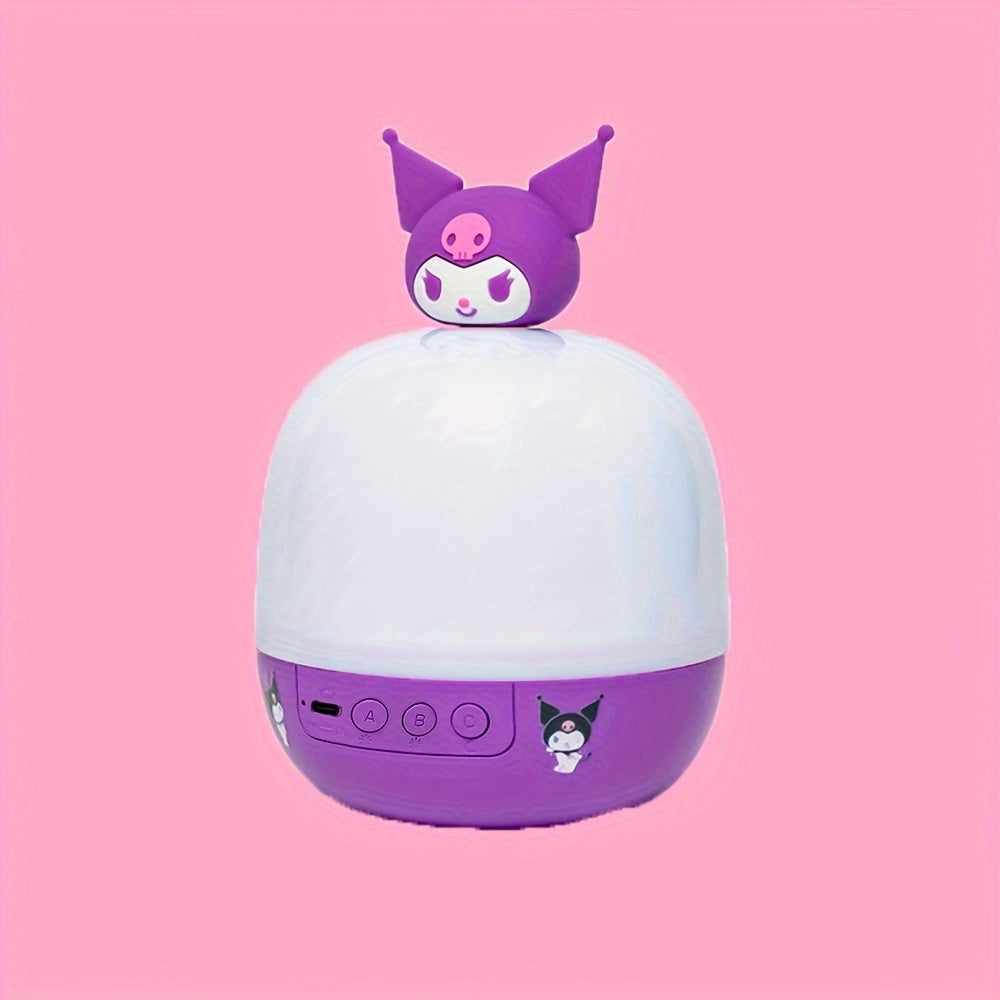 Decoración Divertida, Proyector de Luz Nocturna Giratorio 360° de Sanrio Kuromi & Cinnamoroll – LED Ajustable de 3 Colores, Alimentado por USB, Lámpara Portátil Linda con 12 Diapositivas de Luna y Estrella, Ideal para Decoración de Habitaciones, Decoraci