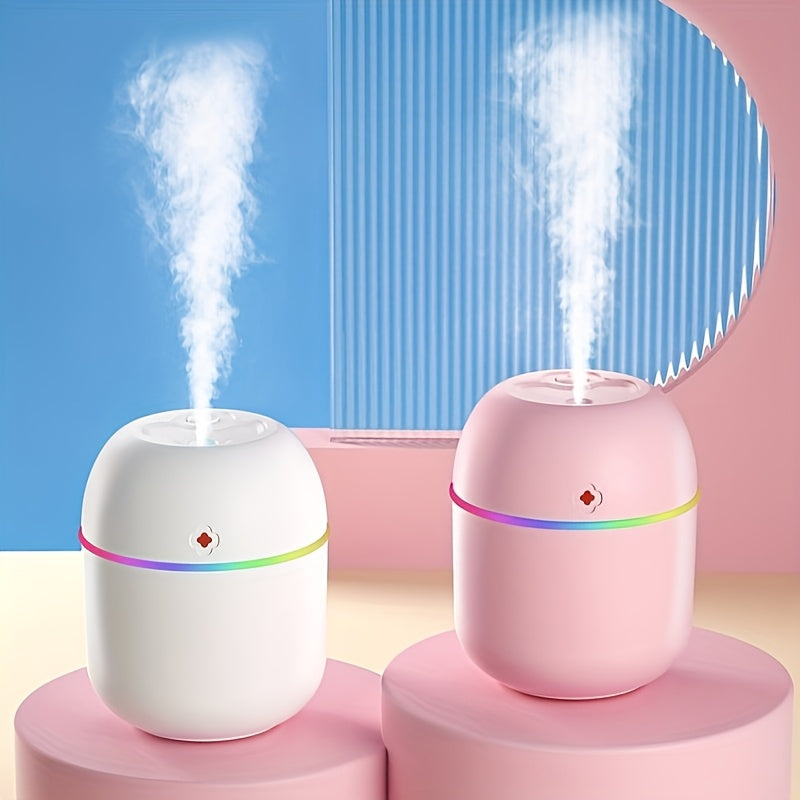 Humidificador de aromaterapia con luces de colores y alimentación USB, versátil para dormitorio, sala, oficina y auto