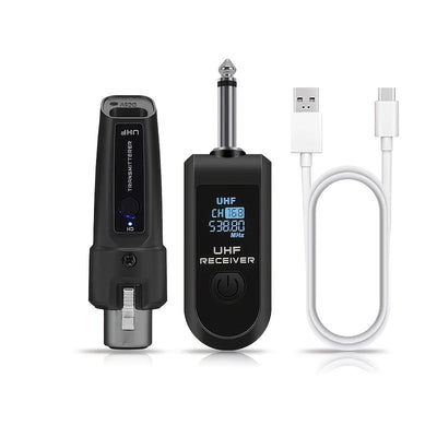 Transmisor y receptor inalámbricos XLR, cableado a micrófono inalámbrico XLR, adaptador XLR a 1/4 pulgada, adecuado para micrófono activo, interfaz de audio.
