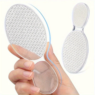 1pc de vidrio Nano de doble cara Exfoliador de pies - Herramienta de pedicura profesional, sin fragancia, manual, no requiere batería, lavable y reutilizable con caja de almacenamiento