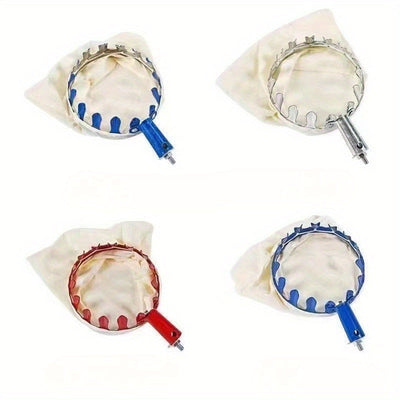 1pieza Herramienta de recolección de frutas - Mango ergonómico de largo alcance con bolsa roja para manzanas, caquis, ciruelas y más - Dispositivo manual portátil para recolección de frutas para huertos y jardines caseros, herramienta de recolección de f