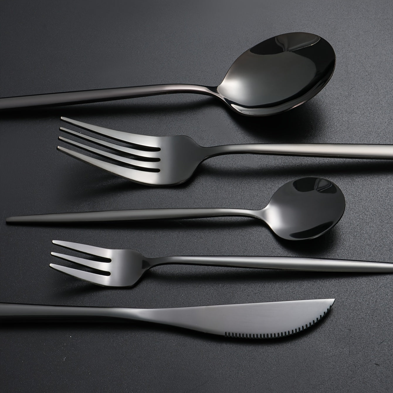 Juego de Cubiertos de Acero Inoxidable con Espejo, 30 Piezas, Apto para Lavavajillas, Ideal para 6 Personas, Incluye Cuchillos, Tenedores y Tenedores de Postre, Colección Duradera para Cocinas Hogareñas y Restaurantes